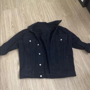 Black denim jacket